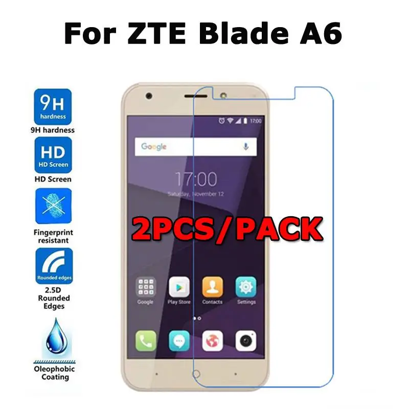 2 шт. закаленное стекло ZTE Blade A6 2.5D 9H защитная пленка Взрывозащищенный ЖК чехол с