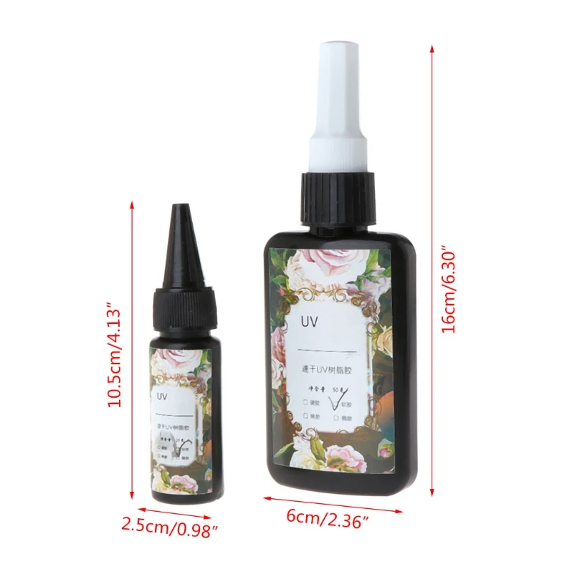 

UV Resin Epoxy DIY Jewelry Making Transparent Soft Quick Solidify Crafts 25/50ml