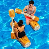 inflatable wood inflatable water toy wood floating row water game summer swimming