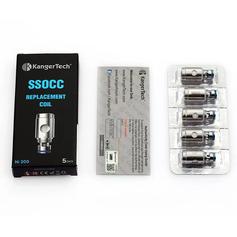 Сменная катушка KangerTech SSOCC Ni200 0 15 Ом 5 штук для серий Kanger Nano Nebox Subvod и Subtank |
