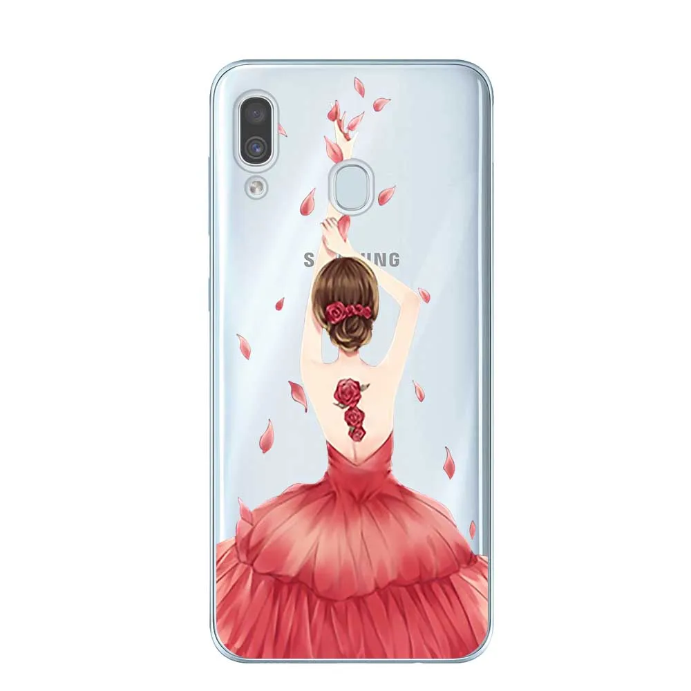Мультфильм девушка цветок чехол для телефона в форме кактуса для samsung A10 A20 A30 A40 A50 A60 A70 A80 M10 M20 M30 M40 ТПУ чехол на заднюю панель
