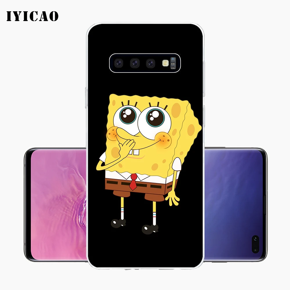 IYICAO Губка Боб Квадратные Штаны Мягкий силиконовый чехол для телефона Samsung Galaxy S10e