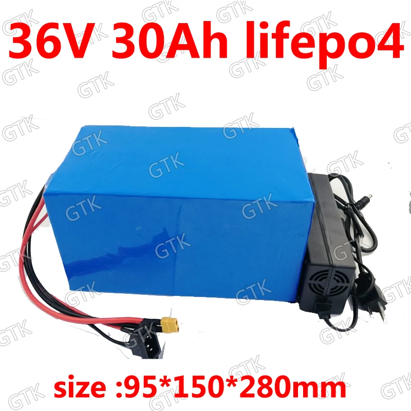 ГТК 36v 30ah lifepo4 батарея с BMS нет 36 литий ионный аккумулятор для 48v 1500w оборудование