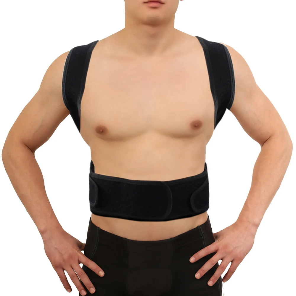 

Breathable Shoulder Brace Adjustable Posture Correction Support Belt Back Pain Relief Double Bandage Cross Compressio Belt