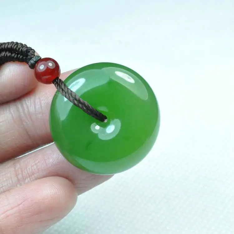 Кулон Синьцзян мира пряжкой в suet класса зеленый Подвески Для мужчин и женщин