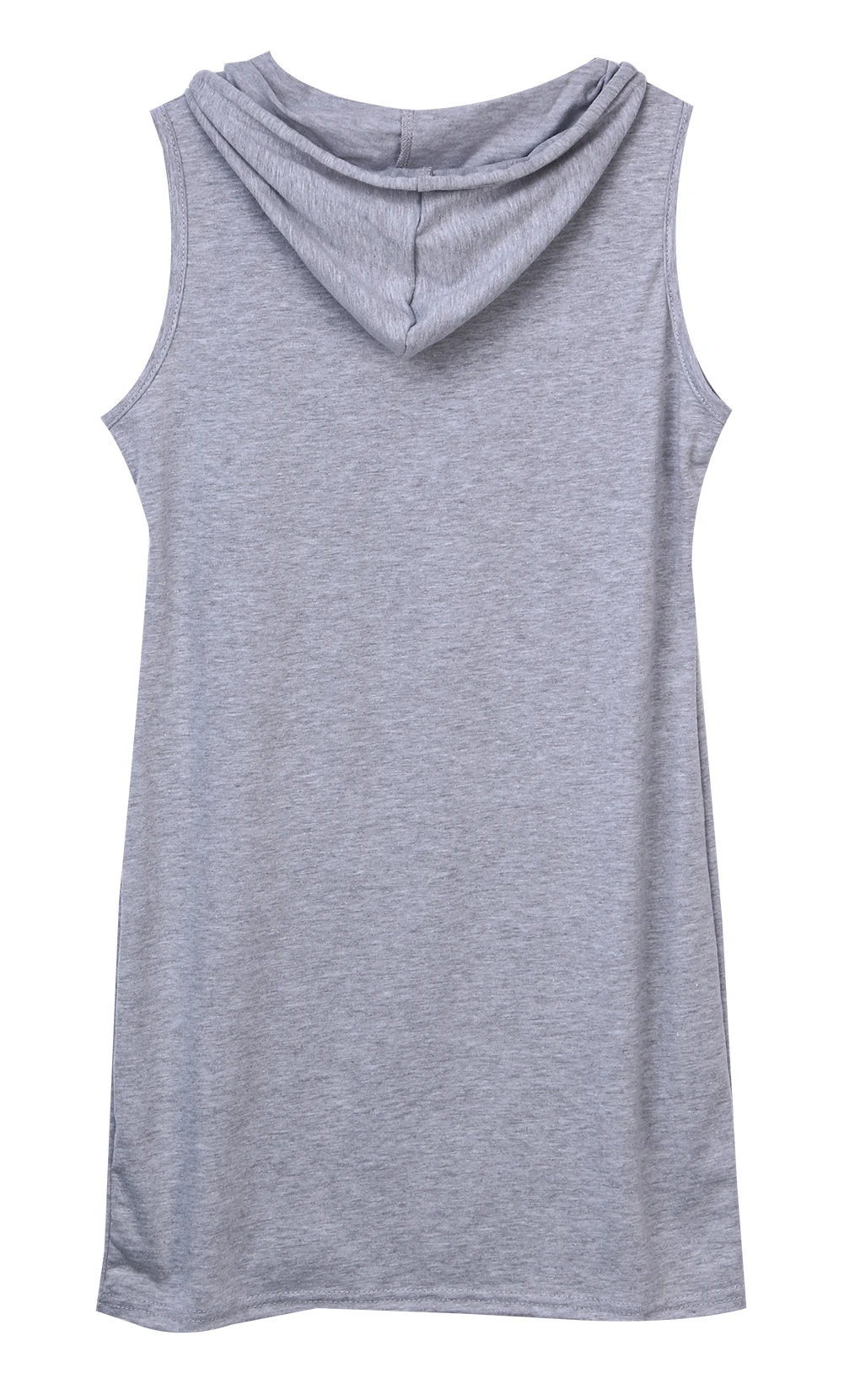 Новинка женское облегающее платье с капюшоном пуловер без рукавов повседневная