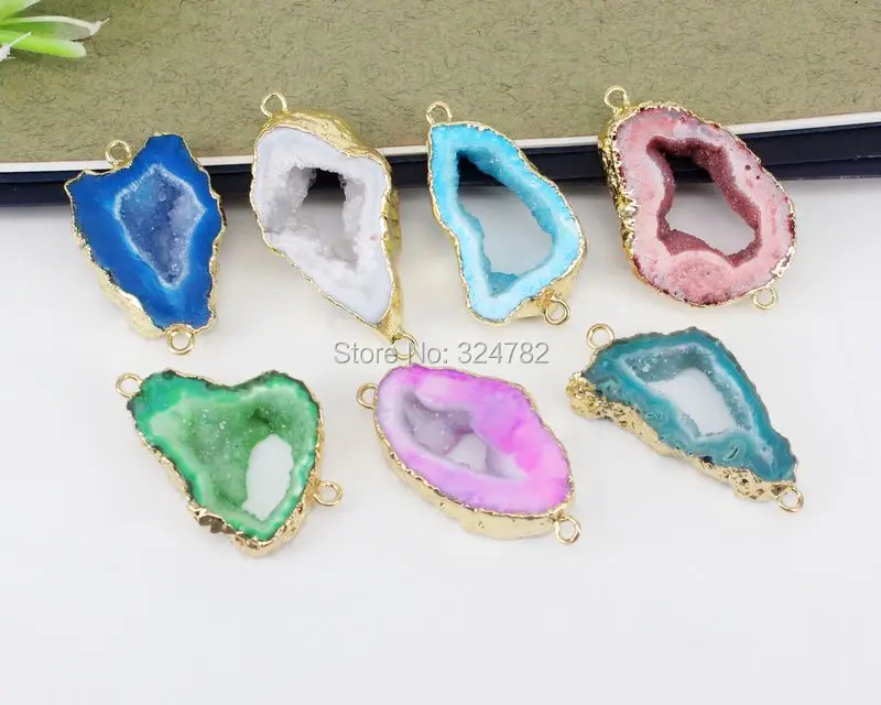 10 шт. искусственные кварцевые камни разные цвета очаровательные разъемы для