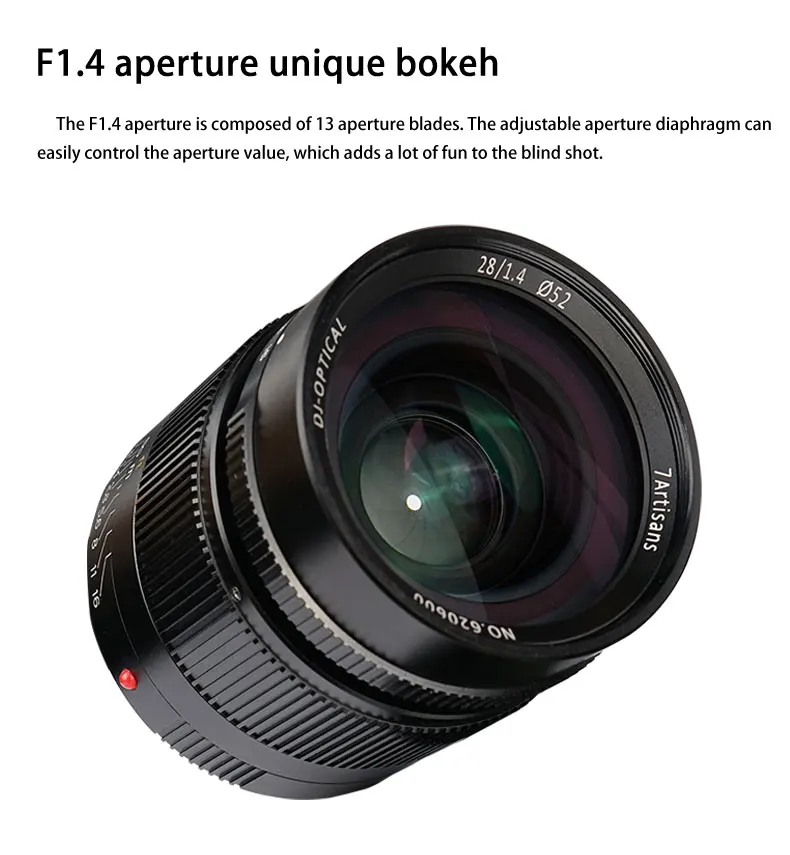 7 artisans 28 мм F1.4 Большая диафрагма paraxial M-mount объектив для камер Leica M-M M240 M3 M5 M6 M7 M8 M9 M9P M10