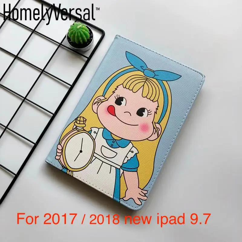 Kawayi планшеты для iPad iPad Чехол протектор 9,7 дюймов air2 мультфильм pro10.5 оболочки iPad mini 1/2/3/4 для девочек подарок на год - Цвет: 2017 2018new iPad9.7