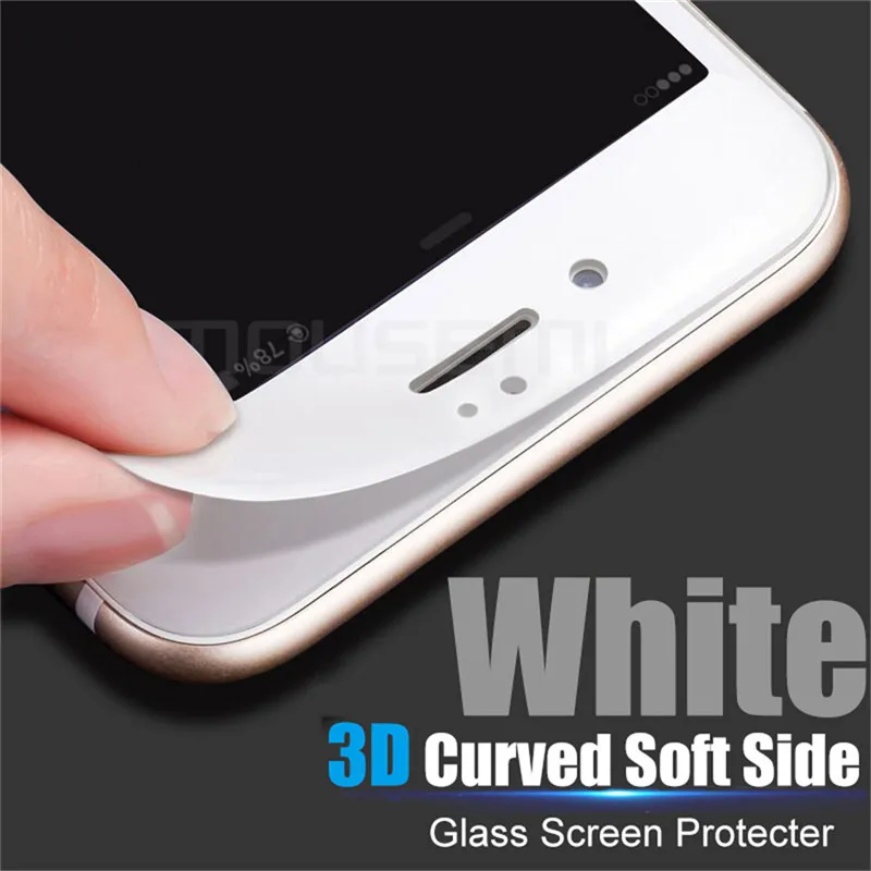 Mousmi для iPhone 7 6 стекло 3D полное покрытие мягкое боковое Защитное 6s 8 Plus X Закаленное