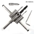 Набор резаков TORO 30 мм-120 мм из сплава, комплект насадок для дрели и металла, для работ по дереву