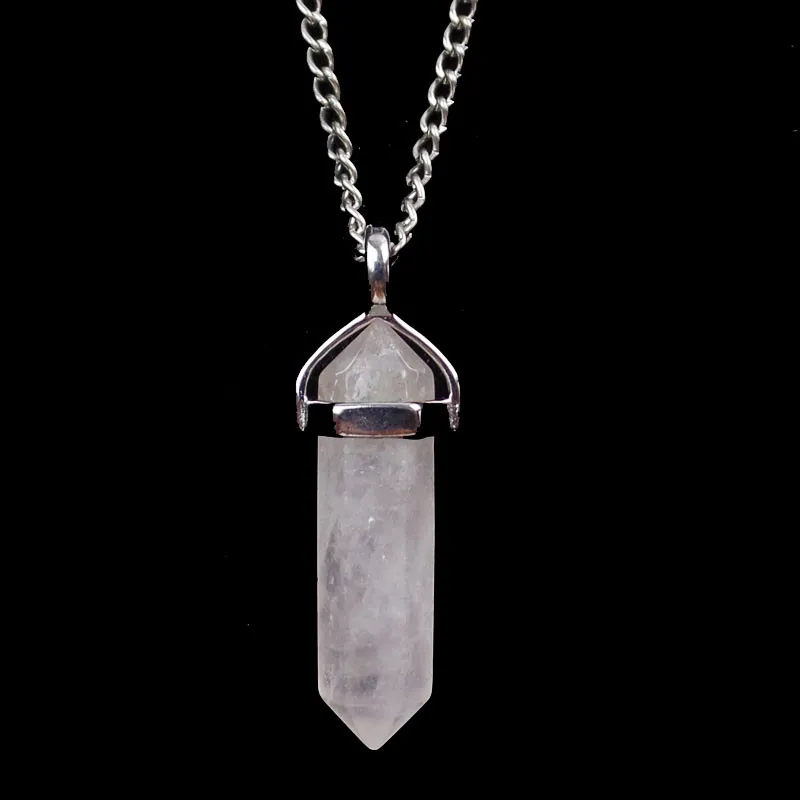 Rose Quartzs Stone Hexagonal Point Reiki Chakra Healing Pendant Earring Necklace SHX1104 | Украшения и аксессуары