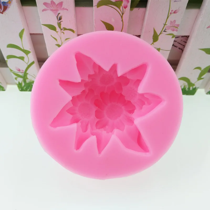 Силиконовая форма для мыла в виде цветка силиконовая мастики Seifenform 3d Jabon
