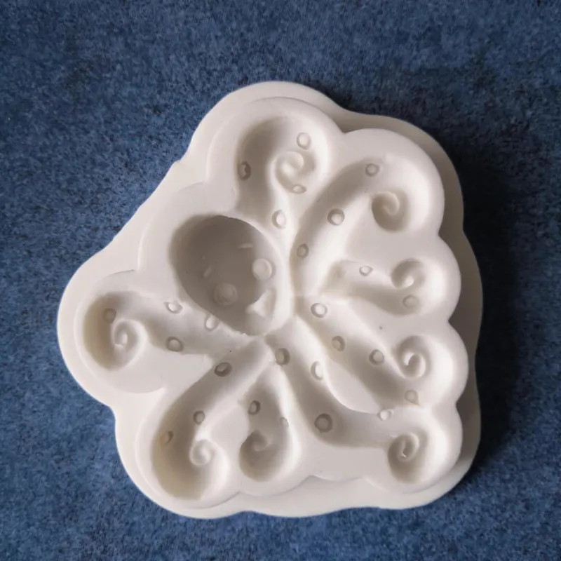 Ocean Series Octopus Fish Grain Sugar Cake Silicone Mold Chocolate Manufacturers Direct Sales A1538 | Дом и сад