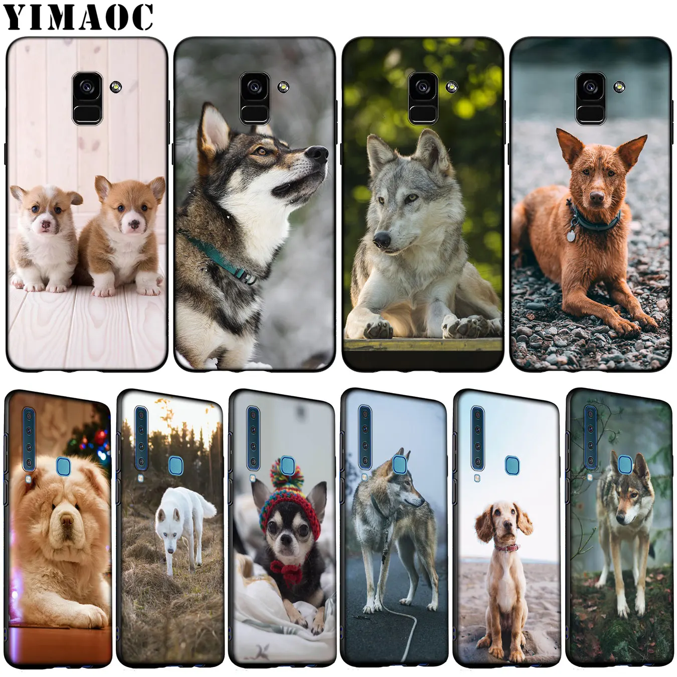 Мягкий силиконовый чехол YIMAOC Wolf dog для Samsung Galaxy A6 A9 A8 A7 2018 A3 A5 2016 2017 Note 9 8 10 Plus