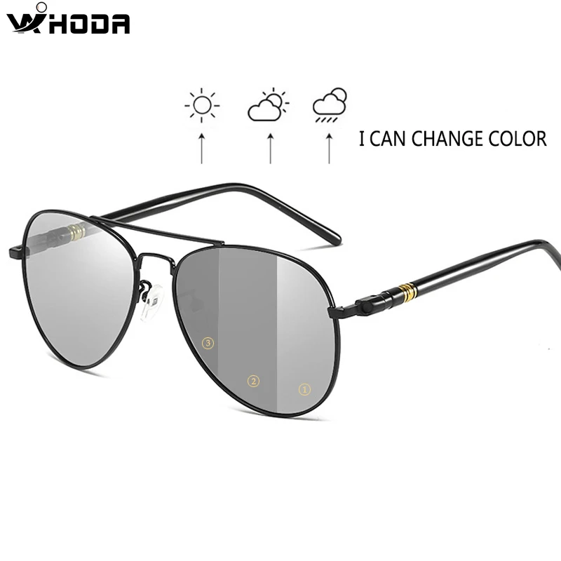 Inntelligent Photochromic Sunglasses Men Polarized Goggles Male Discoloration Driving Pilot Sun glasses For Driver UV400 S164 | Аксессуары