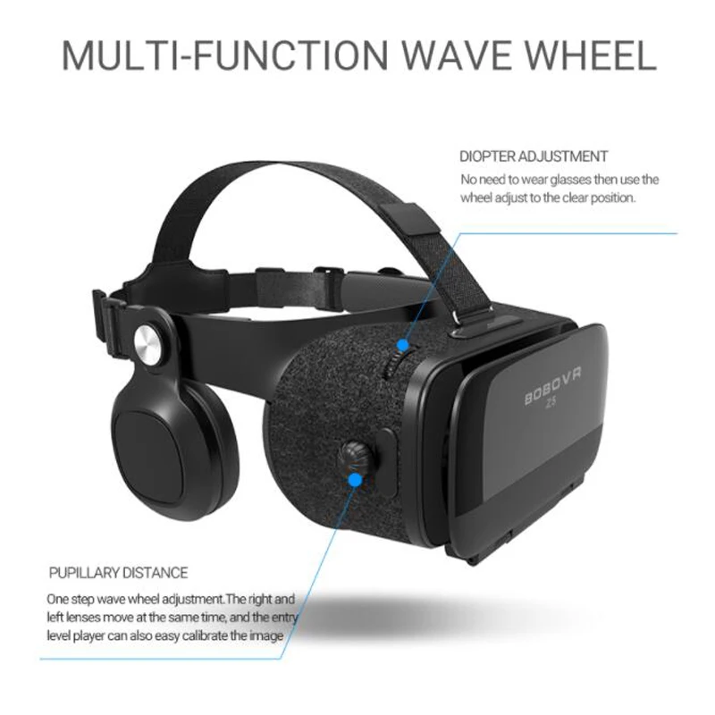 Bobovr Z5 Bobo VR видео Очки виртуальной реальности 3d шлем 3 D для iPhone Android телефона смартфона умные виар игр смарт смартфонов дополненной комплект вр видеоочки с экраном контролерами стекло стерео электронные
