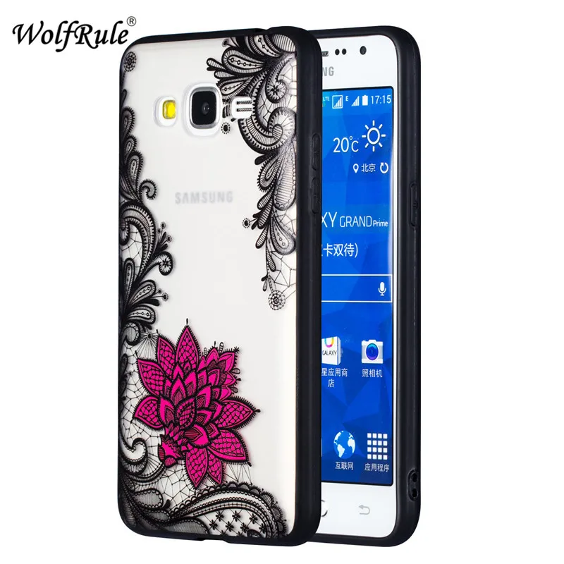 Чехол wolfrole для Samsung Galaxy J2 Prime черный кружевной мягкий чехол из ТПУ с красным