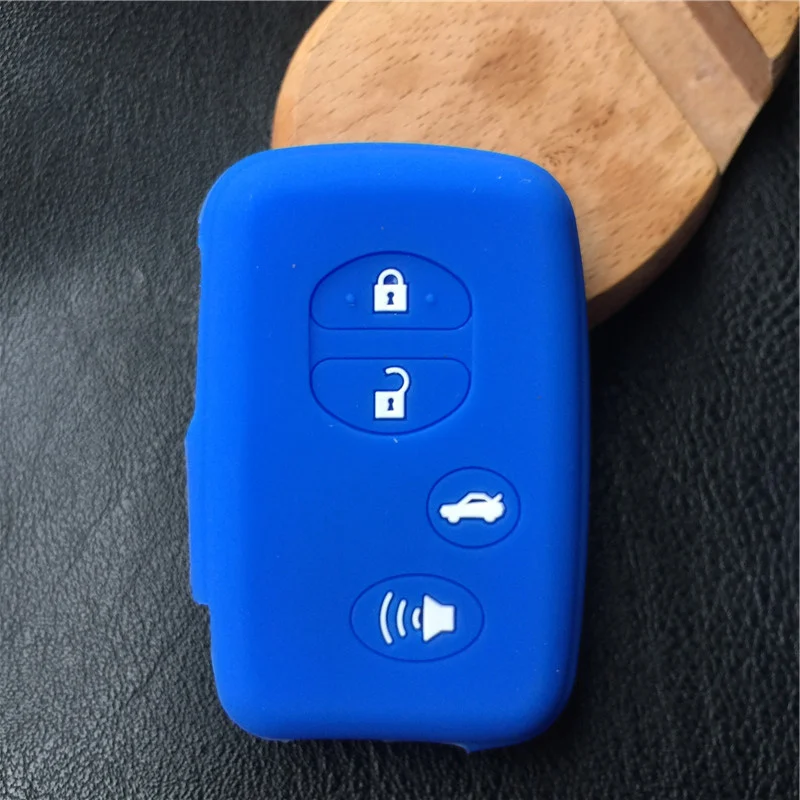 Силиконовый чехол для TOYOTA Camry Highlander Prado Crown Land Cruiser Prius Aqua Hilux Rav4 с 4 кнопками|key case
