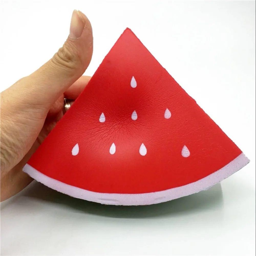 Triangular Watermelon Jumbo Squishy Toys Cartoon Slow Rising Stress Relief Soft Toy Anti-stress Adult Squishi Squeeze Gift | Игрушки и