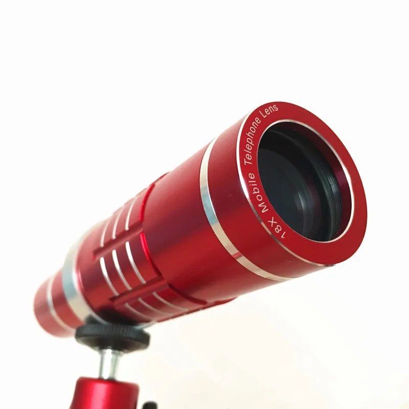 Универсальный красный 18X Оптический Телефон Объективы для фотокамер Telescope