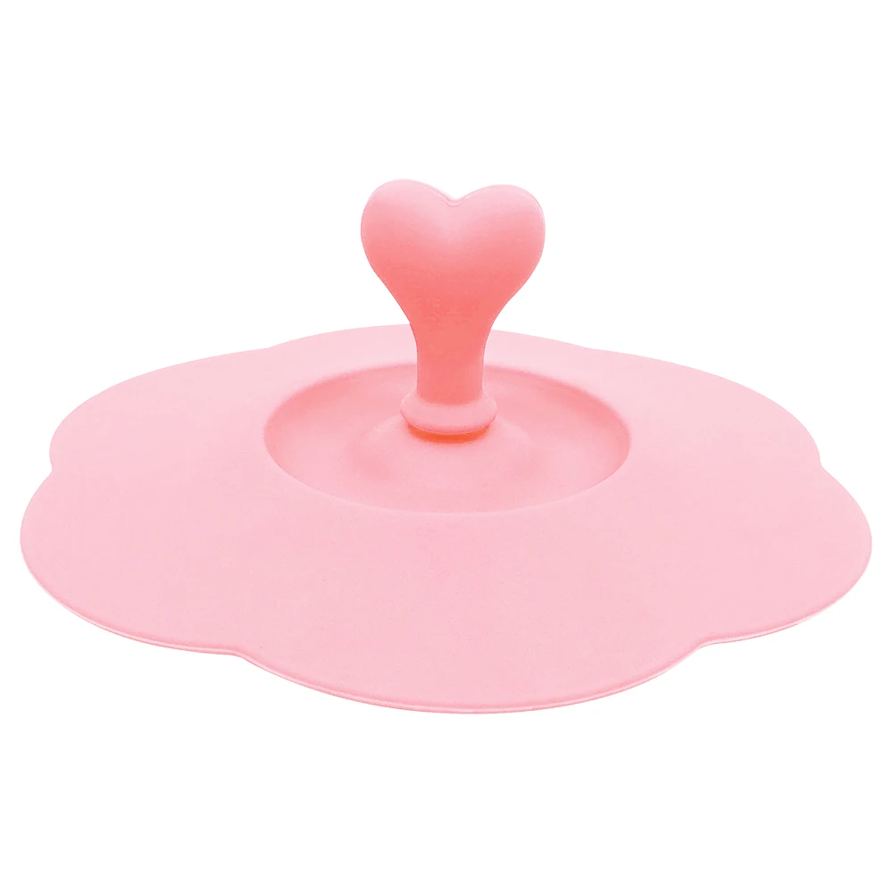 Pink 1 Pieces ME.FAM 1 шт. милый в форме сердца может зажимать ложку крышка чашки 10,5 см силиконовый уплотнитель для пыли крышка для стеклянной керамической пластиковой кружки - Цвет: Pink 1 Pieces