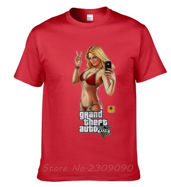 2017 Мужская футболка gta 4 летняя GTA5 Модная Футболка camisa masculina с коротким рукавом