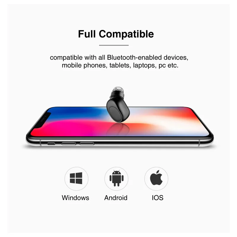 X11 мини беспроводные Bluetooth наушники Гарнитура Стереонаушники Handsfree с микрофоном