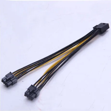 50 шт./лот PCI E Express графическая видеокарта GPU 8Pin к двойному 2x8 P (6 + 2 Pin) сплиттер