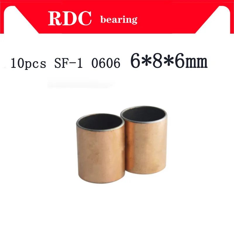 

10pcs SF-1 0606 6x8x6 mm High shipping Self Lubricating Composite Bearing Bushing Sleeve SF1