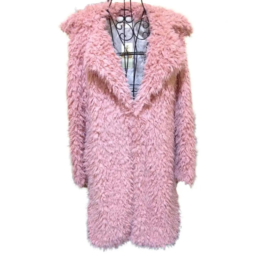 Новая женская шуба 2018 зимний пушистый ворсистый искусственный длинный модная