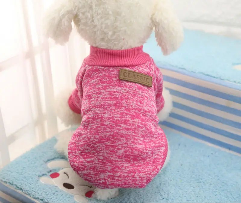 Classic Dog Coats Puppy Clothes Sweater shirts for Small Hoodie coat Yorkie Warm Autumn Winter Pet Cat Clothing | Дом и сад