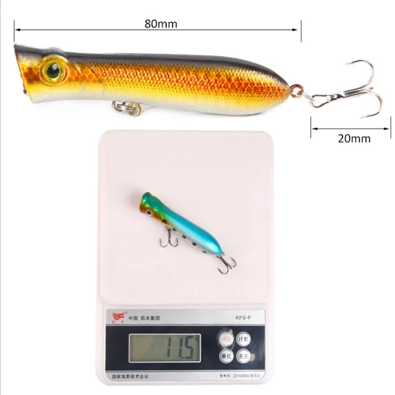 FISHINAPOT 1 шт. Поппер рыболовные приманки 8 см/10 5 г жесткие карандаш 10 цветов
