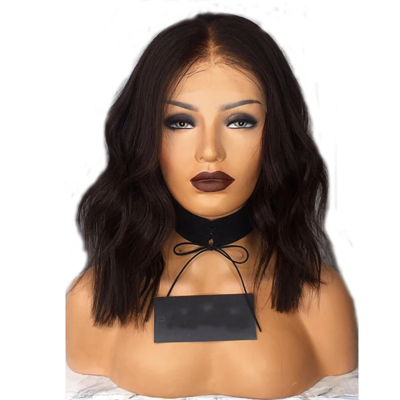 LUFFYHAIR короткий боб парики для женщин волнистые волосы 13х6 кружевные передние