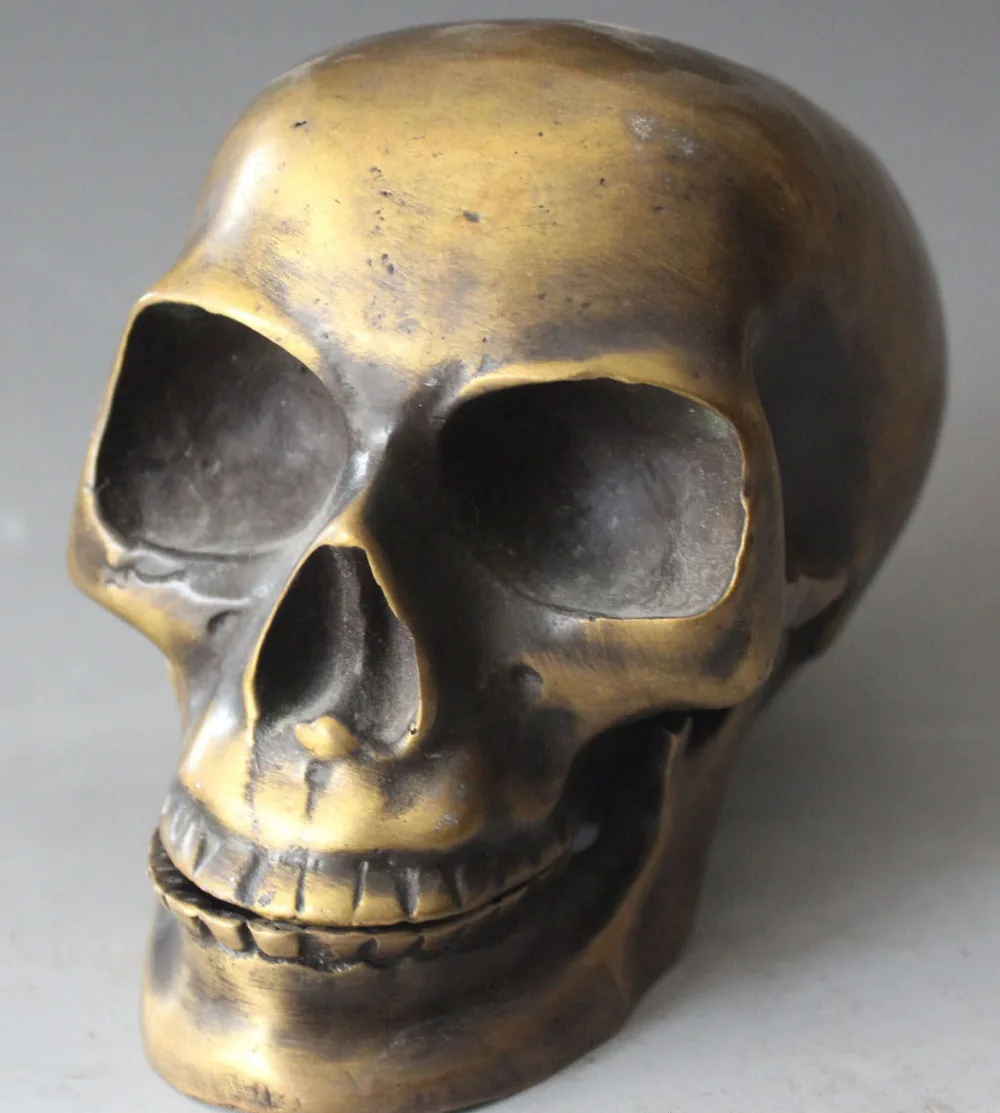 Бесплатная доставка 15 см китайский Тибетский буддизм Чистая Бронза голова