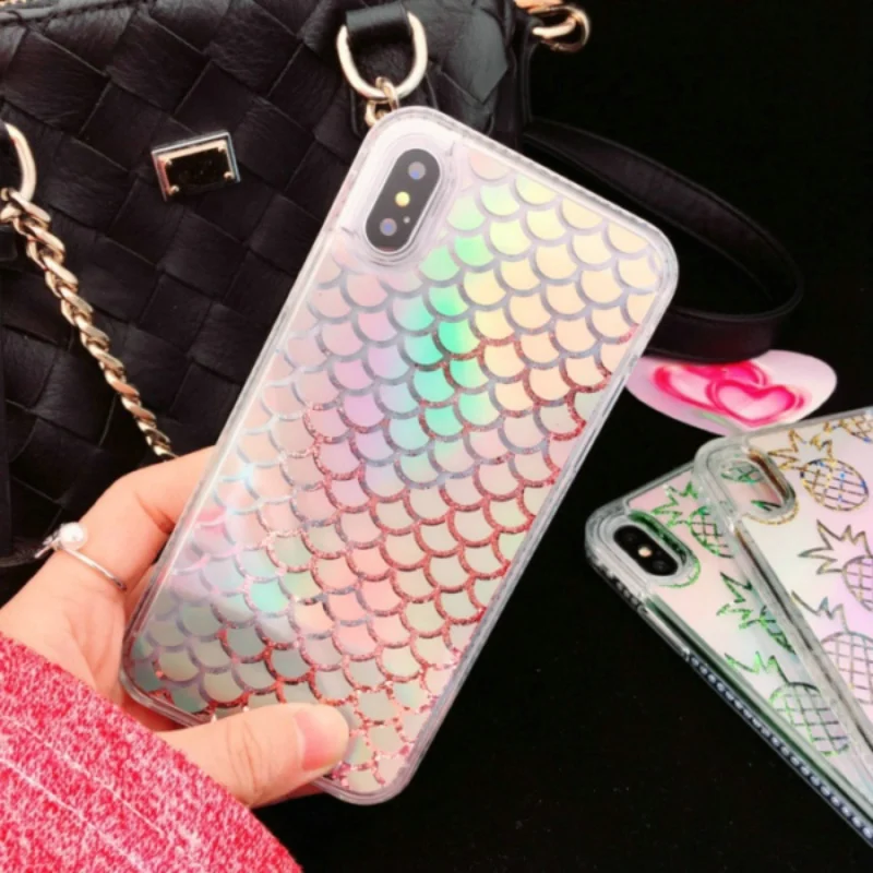 Новое поступление Жесткий Чехол для ПК iPhone 7 8 Plus Модный Блестящий чехол 6 8X7 S