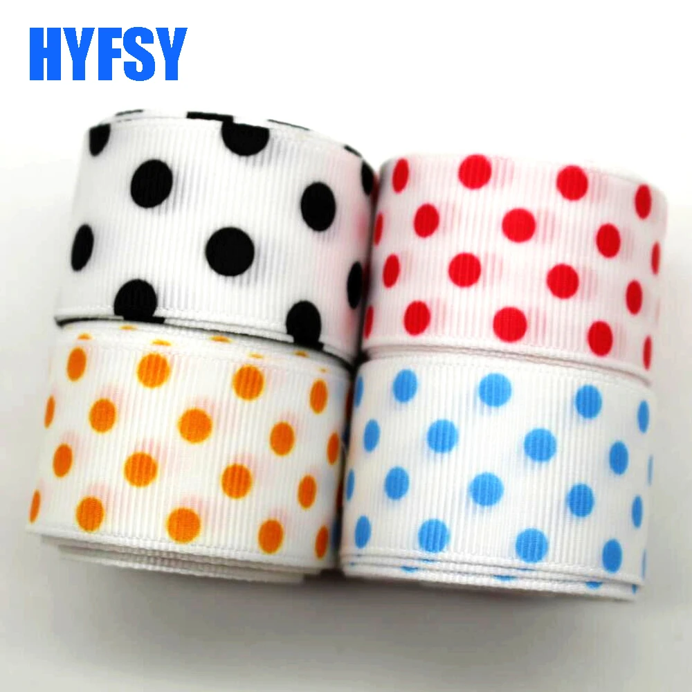 Hyfsy 10057 25 мм белая лента в горошек 10 ярдов подарочная упаковка сделай сам вручную