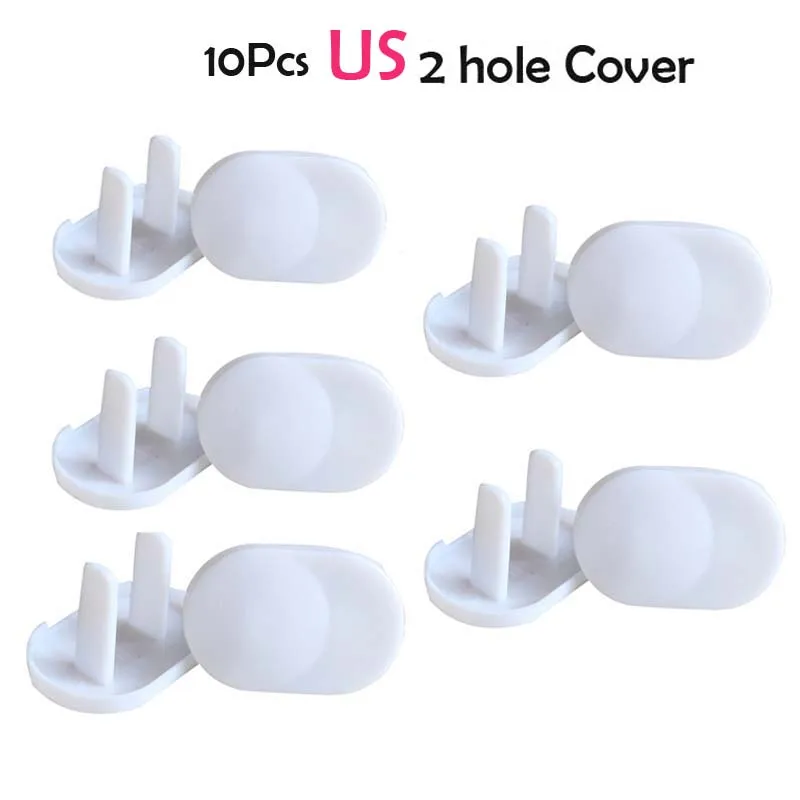 10Pcs US 2 Holes 5/10 шт. Великобритании ЕС США защитные Заглушки для детей форма медведя из мультфильма для маленьких доказательство Электрическая защита от удара Кепки для безопасное вспомогательное устройство для защиты - Цвет: 10Pcs US 2 Holes