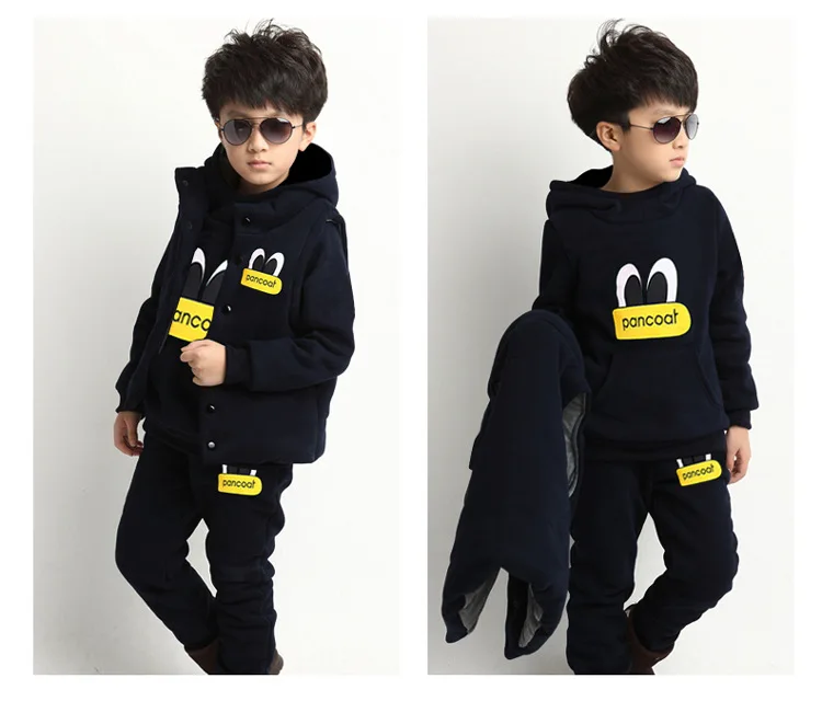 Комплект детской одежды на осень и зиму 3 шт. толстовка + жилет штаны повседневные