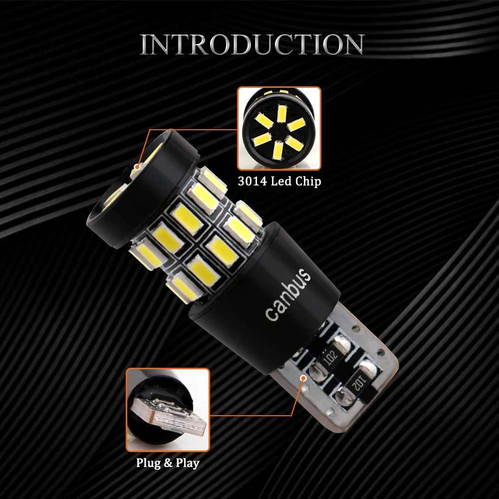 YM E-Bright 2 шт. T10 194 168 W5W 3014 30 SMD светодиод Шина CAN свет нет ошибок автомобильная лампа DC