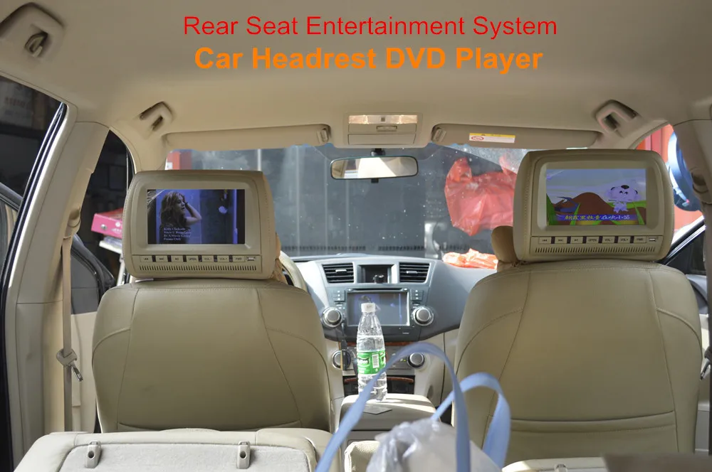 2 шт. Стильный 9 &quotсветодиодный цифровой Экран подголовник автомобиля dvd-плеер