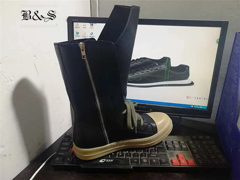 Черные и уличные S/S эксклюзивные кроссовки с резиновой подошвой, реальное изображение, новые роскошные кроссовки из натуральной кожи