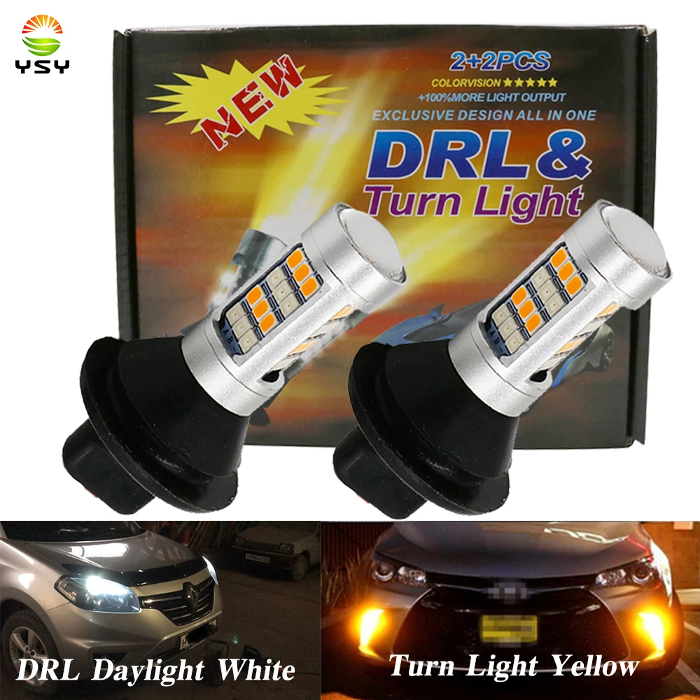 2 шт. Двухцветные светодиодные лампы 42SMD 2835 S25 1156 BA15S P21W|Сигнальная лампа| |