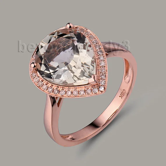 Новинка! Винтажные Ювелирные изделия в твердой 14Kt розовое золото груша 10x12 мм