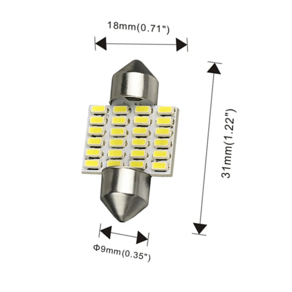Светодиодная лампа для чтения YSY 100 шт./лот festoon 24smd 3014 31 мм автомобильная