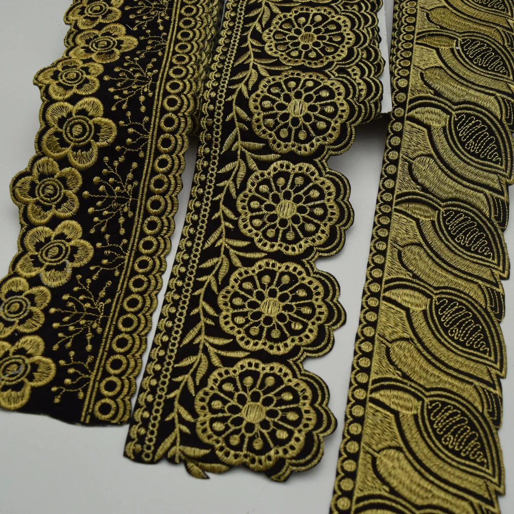 5 ярдов много видов бархатная черно белая африканская вышивка кружевная отделка
