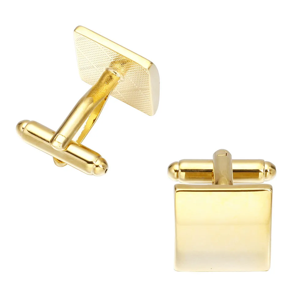 

MeMolissa Display Box Simple Style Gold Cufflinks Solid Color Curved Business Shirts Cuff Gifts for men Free Tag & Wipe Cloth