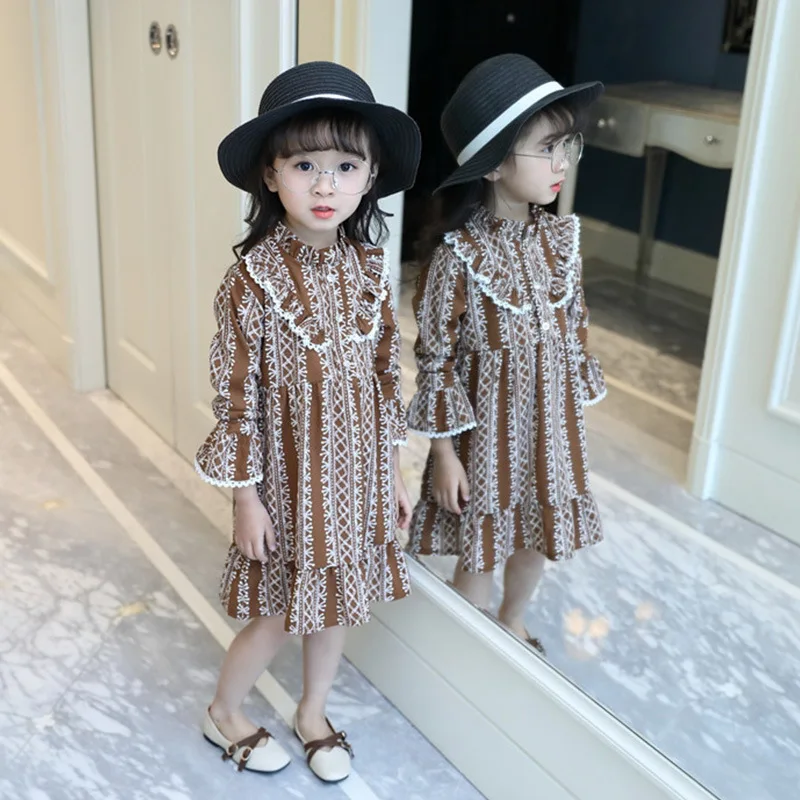 2018 Новая летняя одежда для детей платья корейский стиль черепаха шеи с