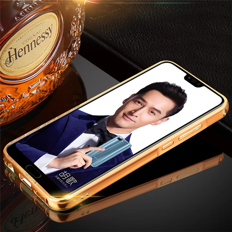 Для huawei Honor 10 чехол Honor 10 золотая металлическая алюминиевая рамка+ зеркальная Пластиковая Задняя Крышка Funda для huawei Honor 10 оболочка Coque