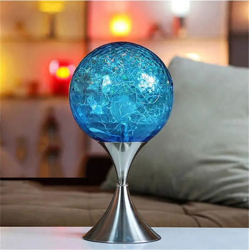 creative Blue Magic Ball table lamp Fantasy Kids Room bedside home decor makeup light fixture girl bedroom decoration | Освещение